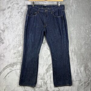 GAP Men's 36x30 Dark Wash Straight Leg Jeans Blue Denim Cotton Classic